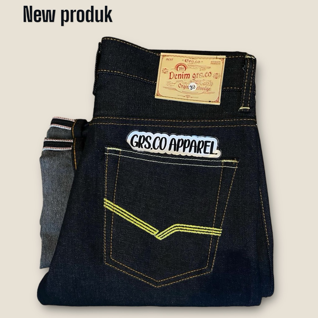 CELANA DENIM SELVEDGE ACCENT GRS.CO APPAREL 15 OZ(SLIM STARIGHT)