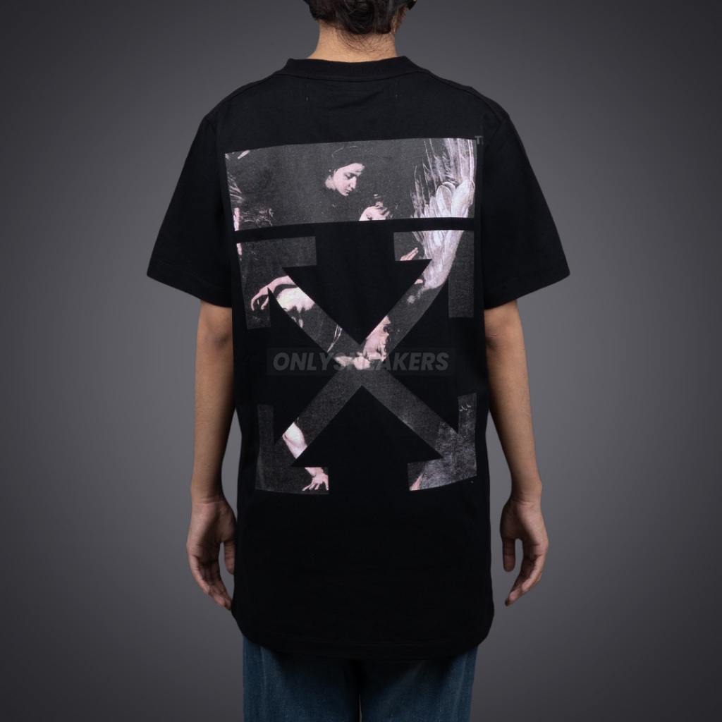 OFF WHITE CARAVAGGIO ARROW BLACK MULTICOLOR TEE