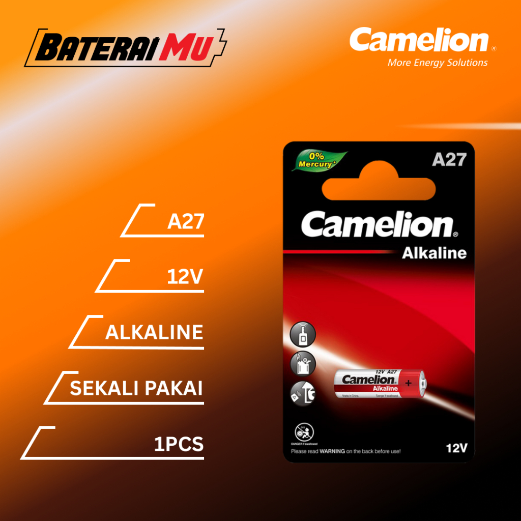 BateraiMu Camelion Baterai Alkaline A27 12V BP1 | Alkaline A27 Isi 1