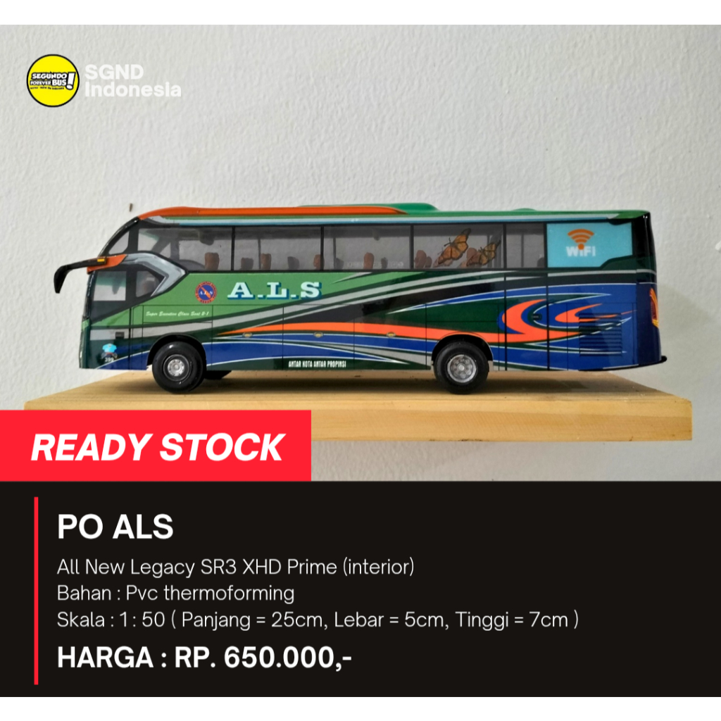 SEGUNDO Miniatur Bis Indonesia PO. ALS SR3 Interior