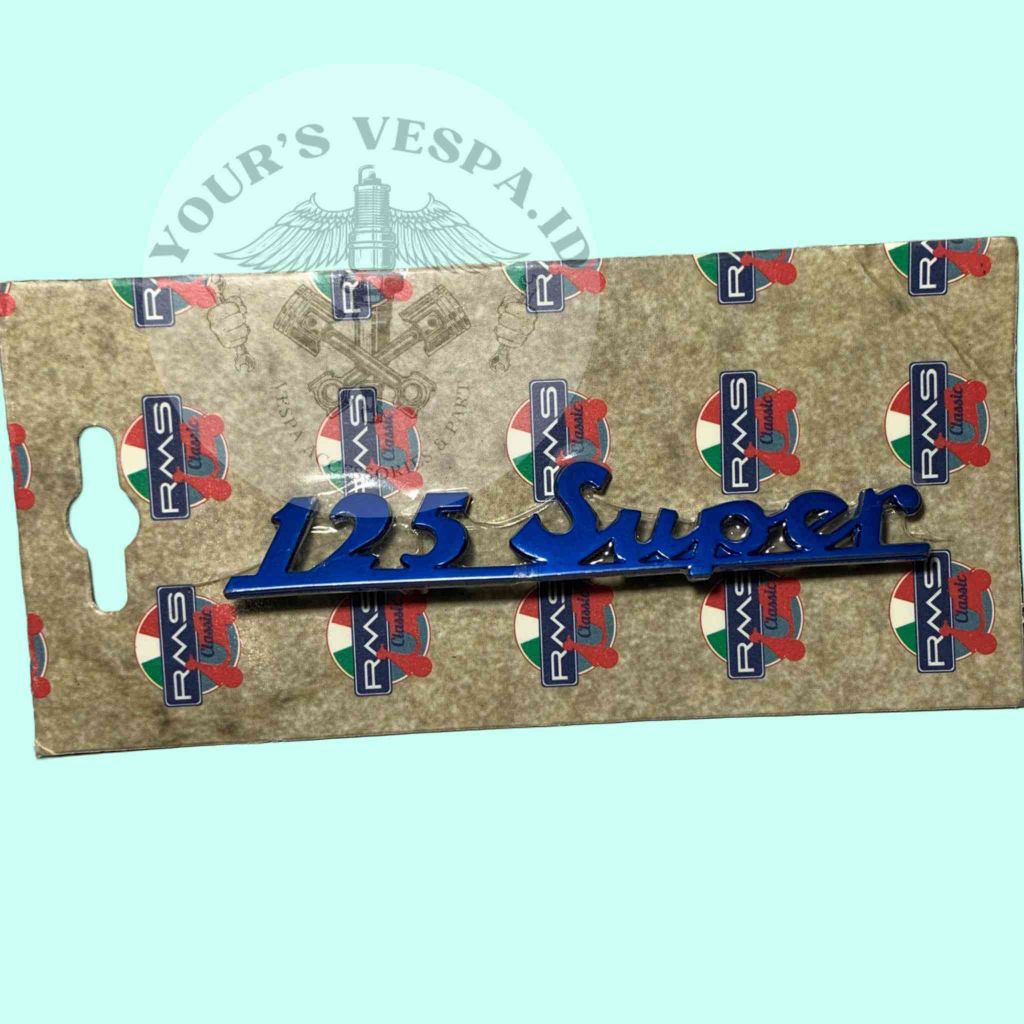 EMBLEM BELAKANG 125 SUPER LATIN RMS ITALY  VESPA SUPER 125 VNC