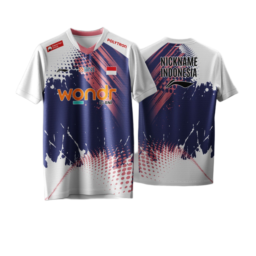 Jersey Badminton Bulutangkis Indonesia 2025 Ukuran Dewasa & Anak