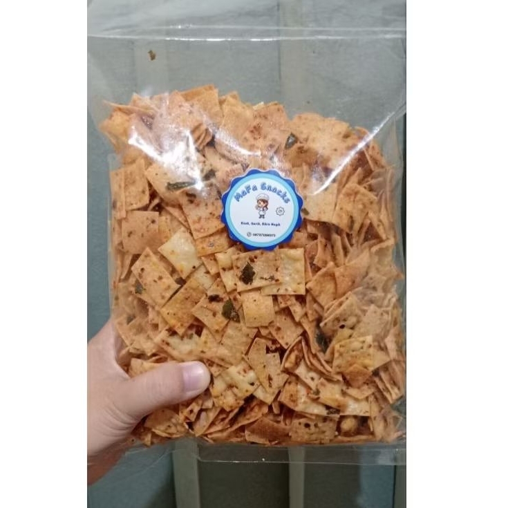Keripik Pangsit Pedas Daun Jeruk 1kg