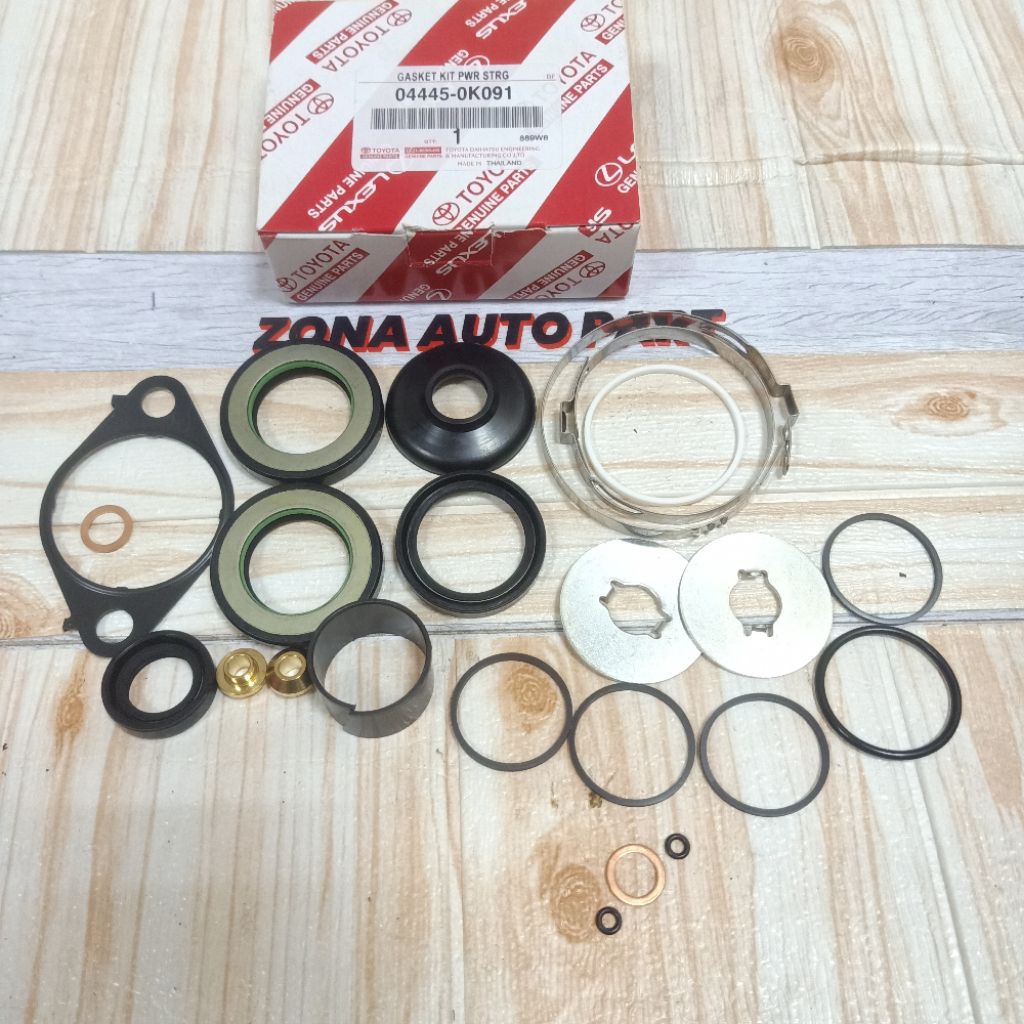 SEAL KIT POWER STEERING KIT LOW BAWAH HILUX VIGO FORTUNER ORIGINAL 04445-0K091 04445-0K090