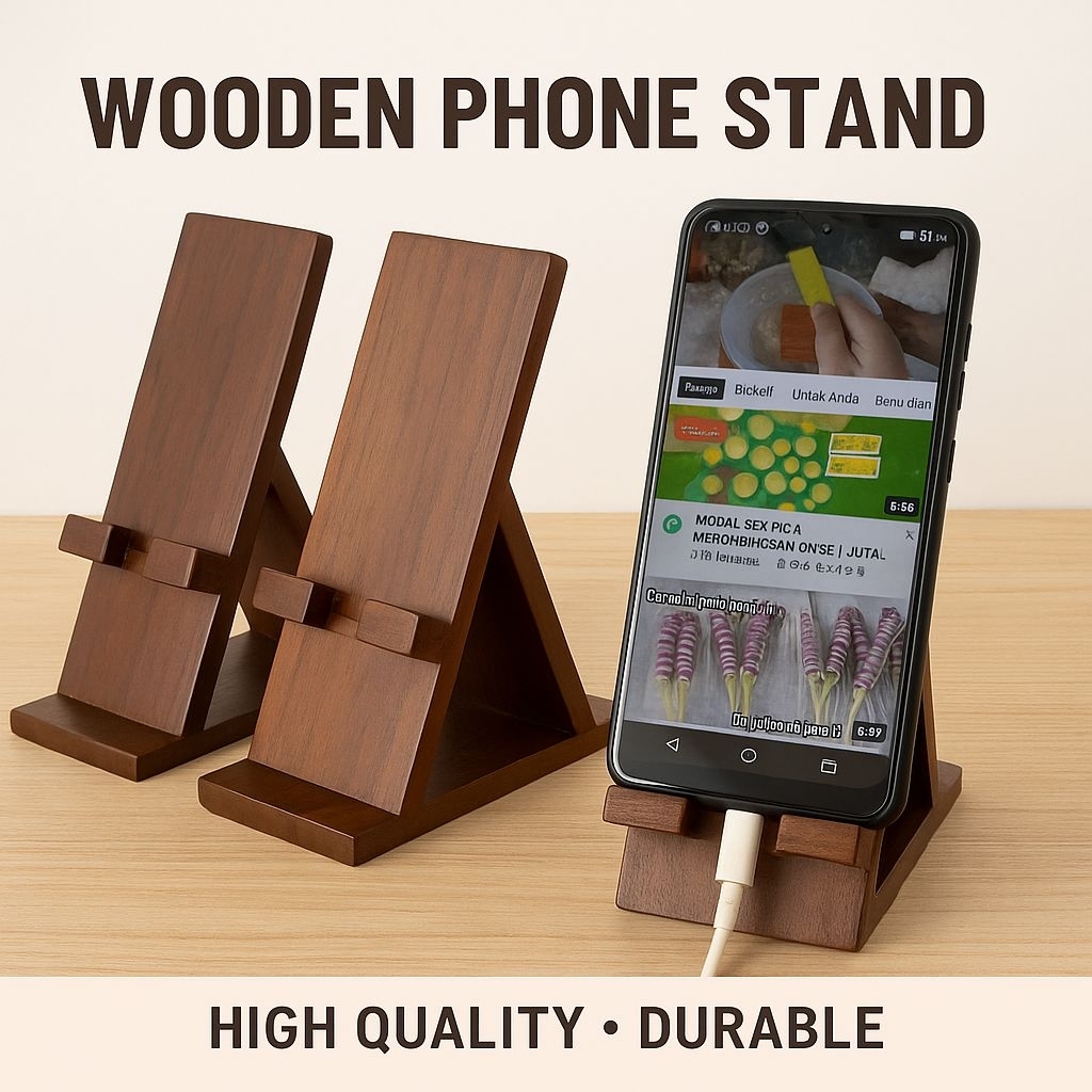 STAND HP / HOLDER DARI KAYU JATI