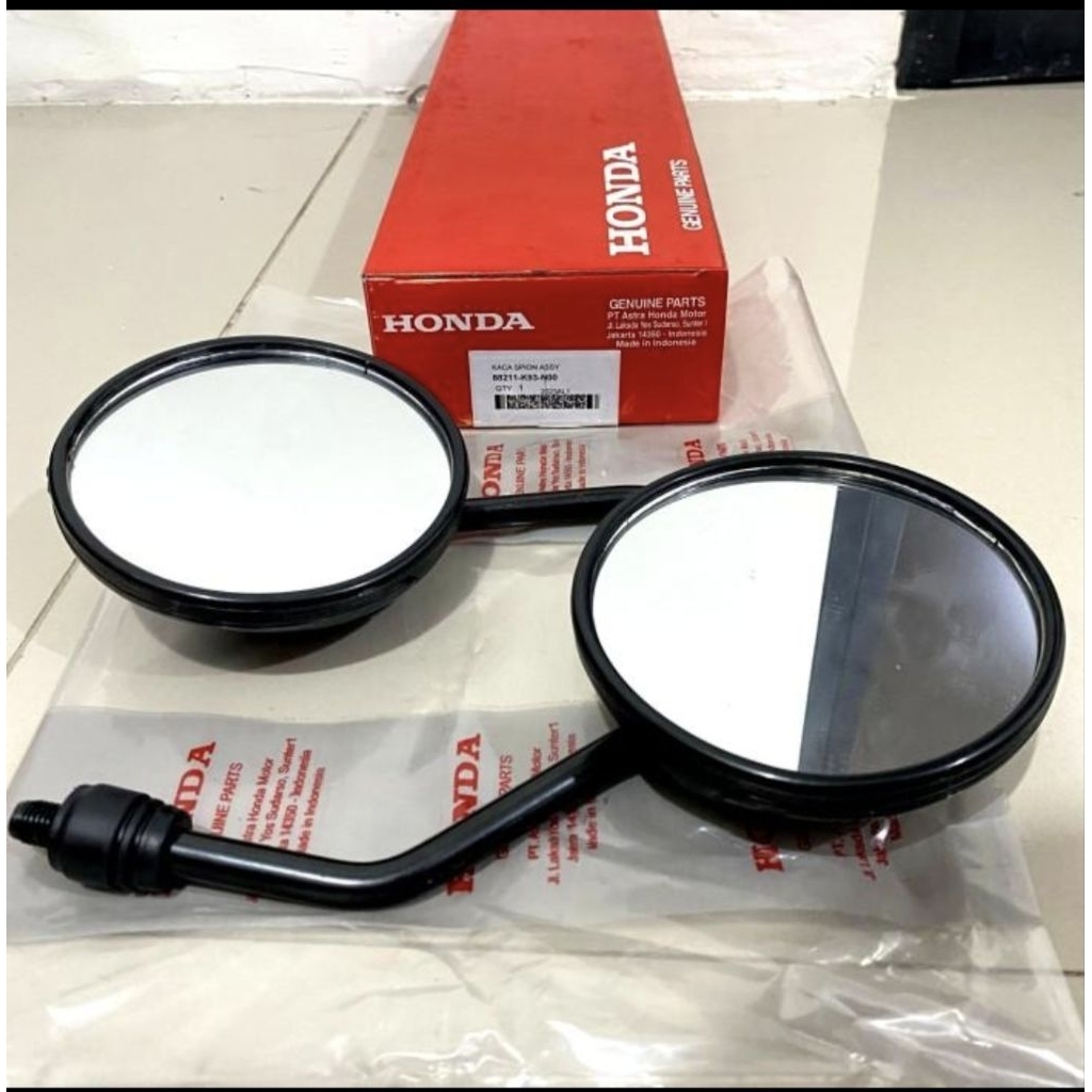 Spion Motor Scoopy Hitam Kaca Cembung 1 Set Kanan-Kiri K93