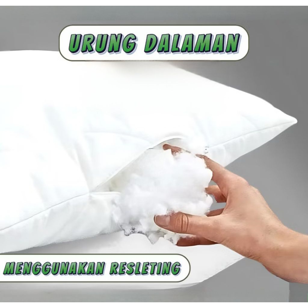 Sarung Urung Dalaman Bantal Resleting - Urung Bantal / Urung Guling