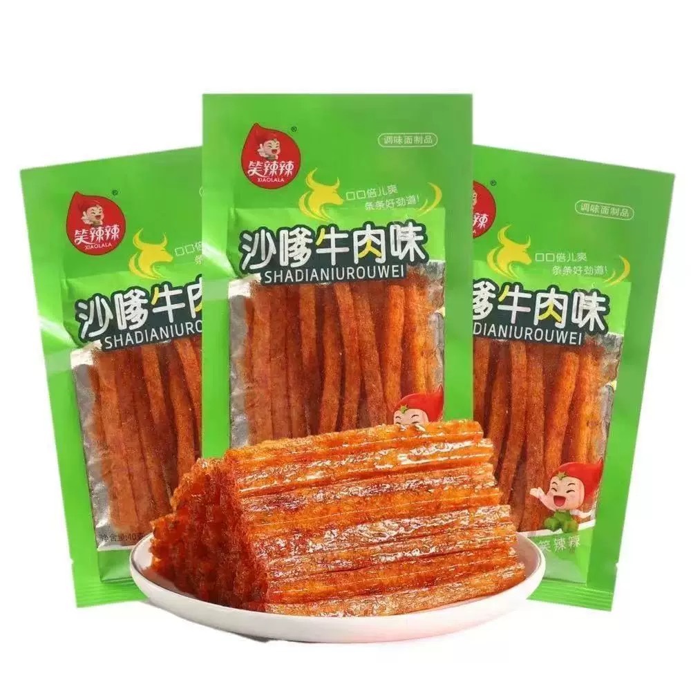 [HALAL] [XIAOLALA]  Snack Pedas Vegetarian Spicy Sticks Camilan Snacktime Party Viral Hit  Sate Sapi