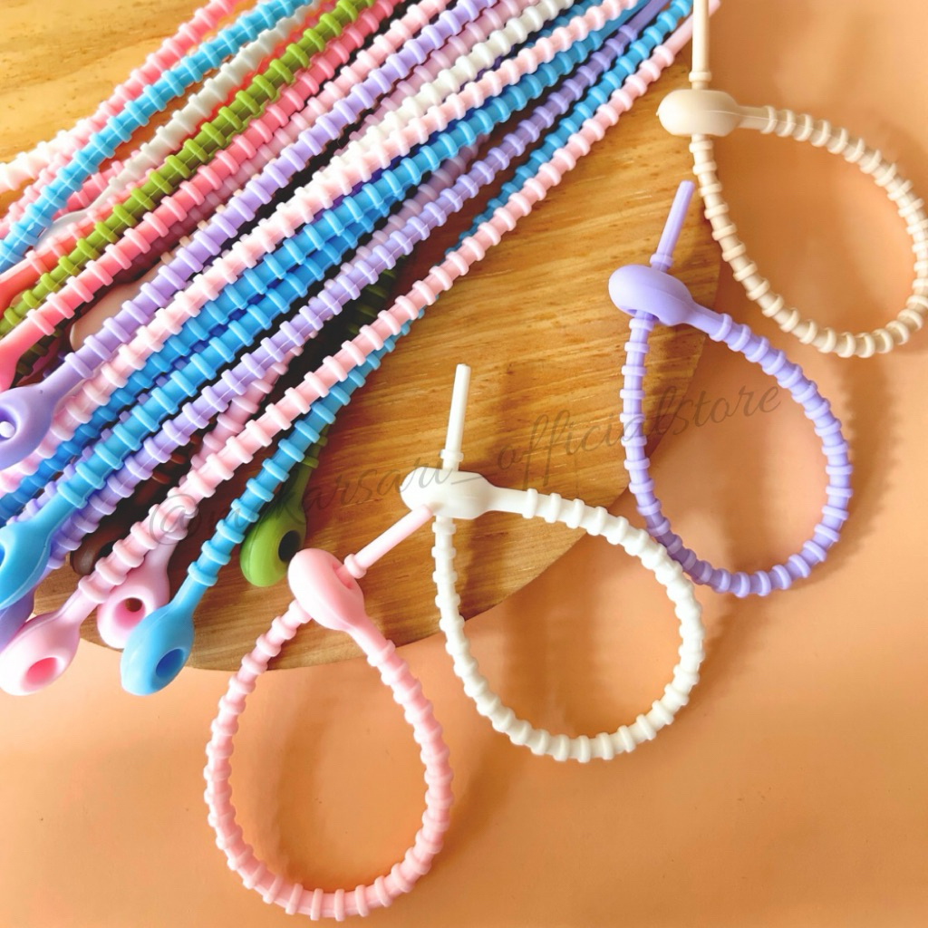 Cable Tali Ties Silicone | TiesKaret Silion | DIY Keychain Ties Silicon