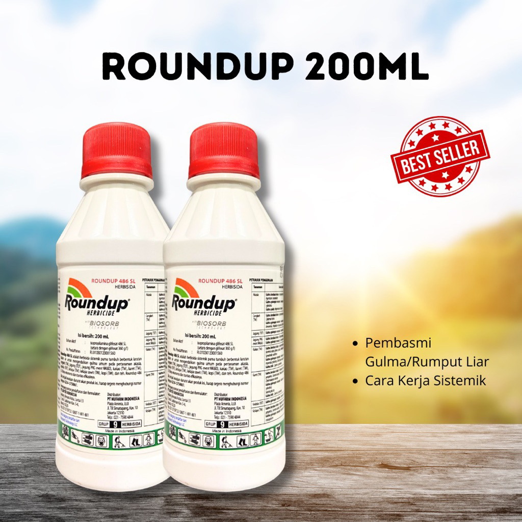 Roundup 200ml Pembasmi Rumput-Pembasmi Rumput Ampuh Roundup-Obat Rumput Roundup