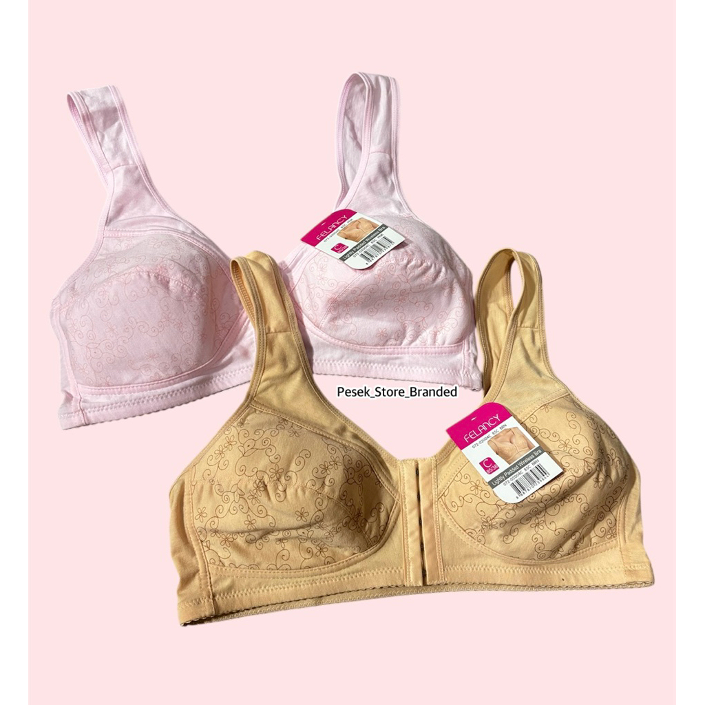 Felancy Bra Tanpa Kawat kancing depan 072-02004C ukuran 38C,40C,42C