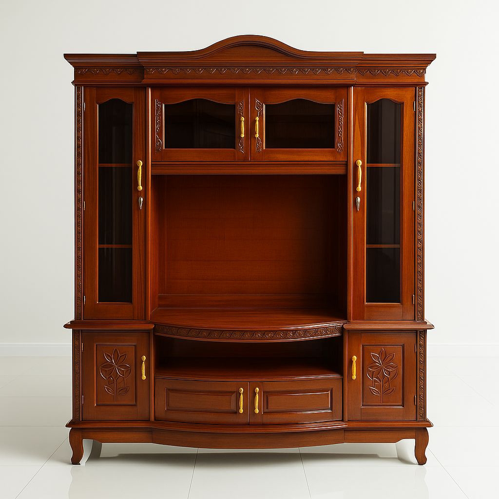 buffet tv kayu / lemari tv model susun ukir JUMBO jatimanium