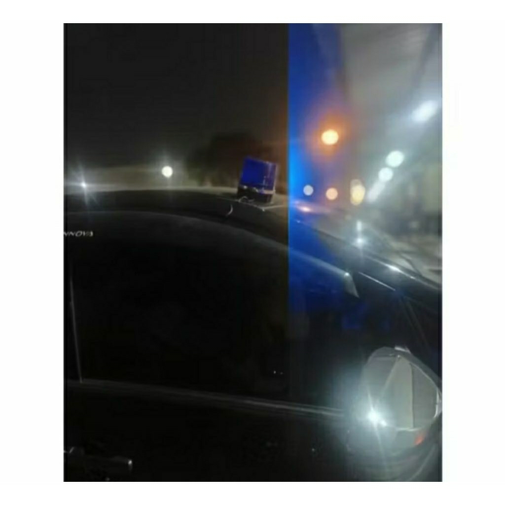 lampu rotari LED 9 flash truk ambulance lama warna merah dan biru