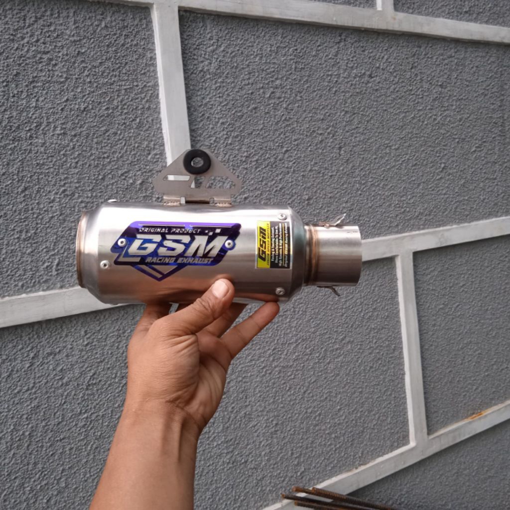 slincer knalpot racing GSM GP 1 mini 15 cm.only saringan fuull only terlaris