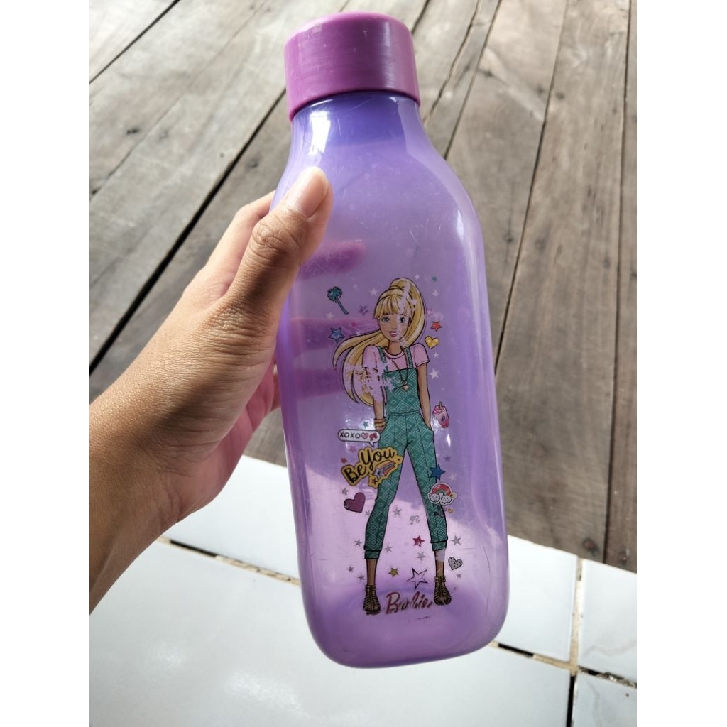 Preloved botol Tupperware Barbie 1 liter