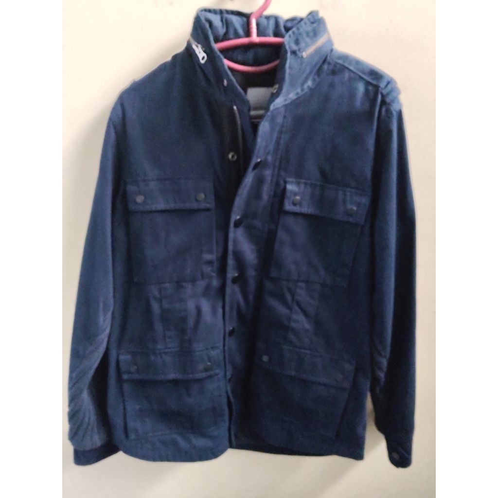 jaket parka pria sixteen denim scale size M lebar 56cm panjang 67cm premium