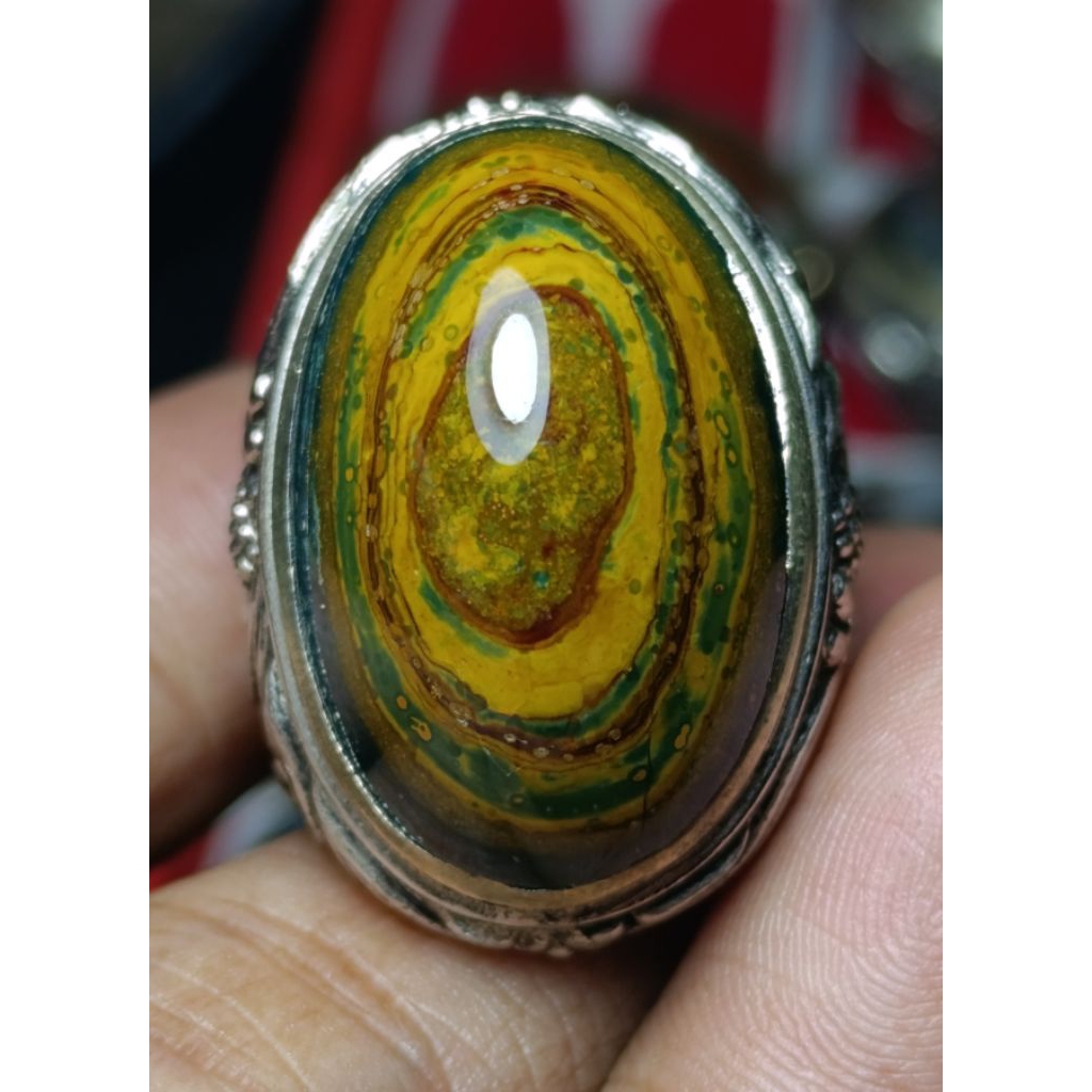 cincin batu akik puserbumi pancawarna nagasui super antik lain phyrus garut bacan