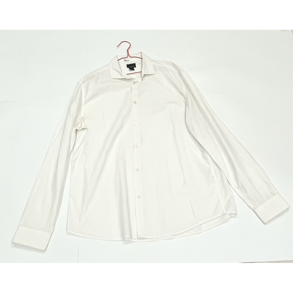 Kemeja Lengan Panjang Putih Polos H&M