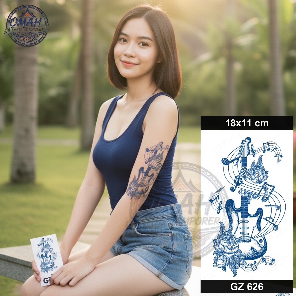 GZ 626 Sticker Tatto Temporary Temporer Semi Permanen Tahan Lama Waterproof Fruit Ink Tattoo 1 Bulan