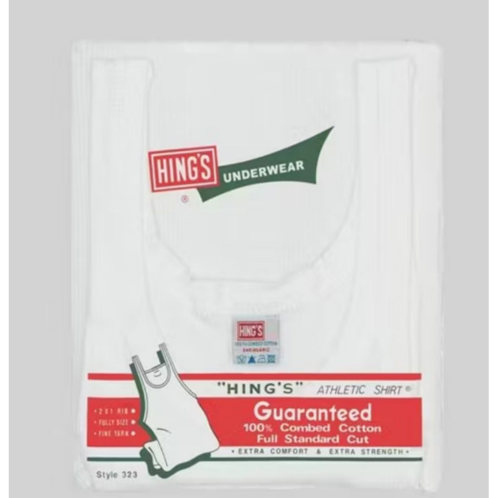 SINGLET HINGS HONG KONG/ singlet hing hijau/ Hing ori