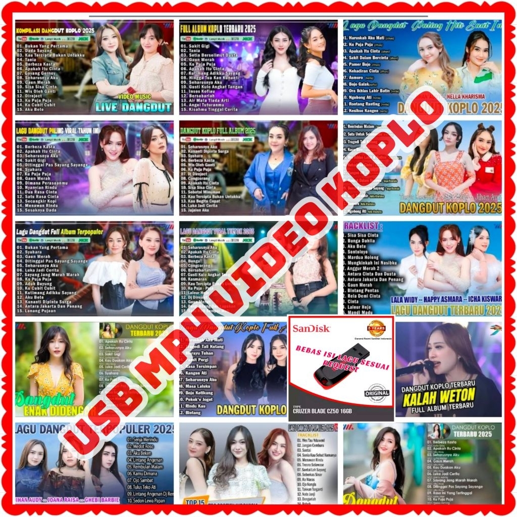 ASLI ORIG USB MP3 MP4-USB ISI LAGU TERBARU 2025 KOPLO-USB ISI LAGU UNTUK MOBIL-USB ISI LAGU MP3-USB 