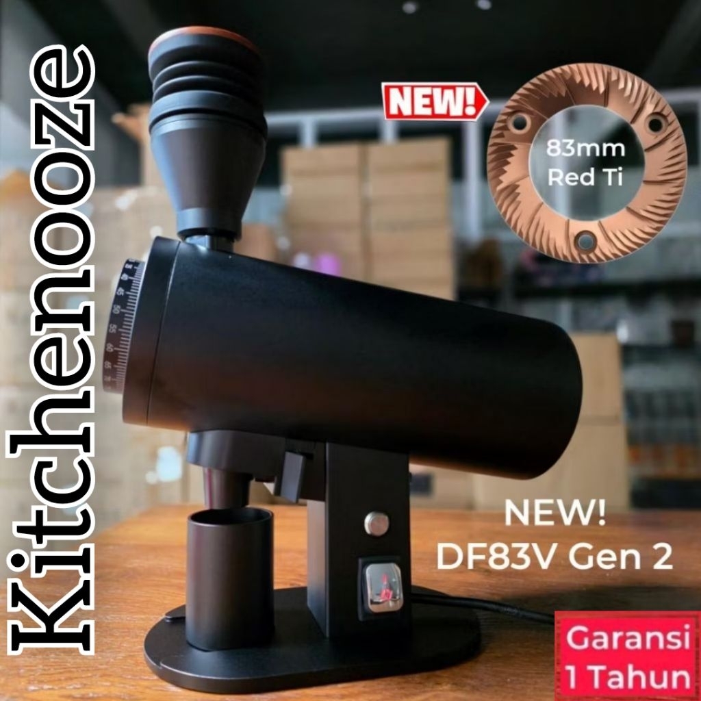 Electric Grinder DF83V GEN 2 RED TI Burr Espresso Coffee Machine | Commercial Grinder Kopi