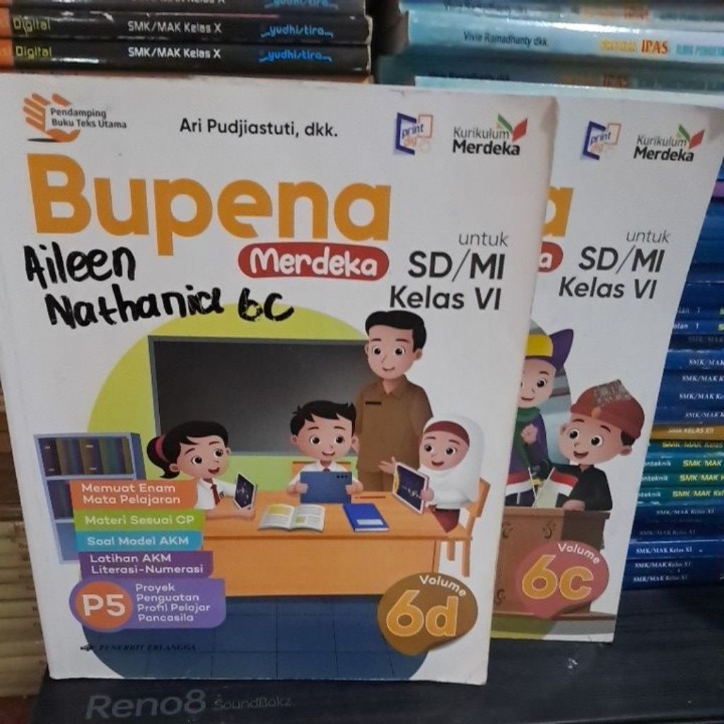 buku bekas ori kurikulum merdeka BUPENA MERDEKA UNTUK SD/MI KELAS 6 A, B, C, D, ERLANGGA