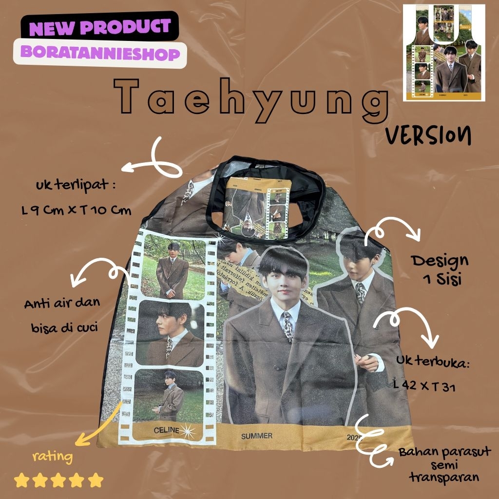 Folded Bag/ Tas Lipat Taehyung BTS Version