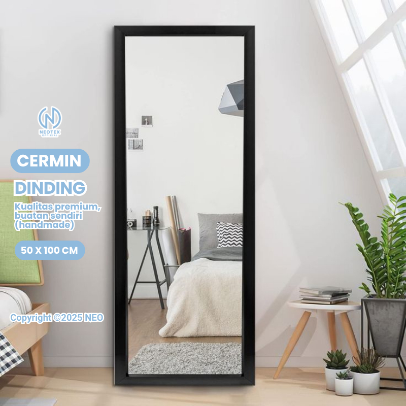 Cermin Kaca Aesthetic Full Body Gantung Dinding 50X100 Kamar Mandi Ruang Tamu Dekorasi Estetik Mirro