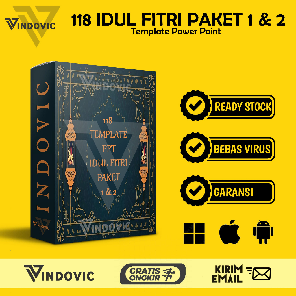 [T0705] 118+ Template PowerPoint Idul Fitri Paket 1 & 2 | Siap Pakai & Estetik