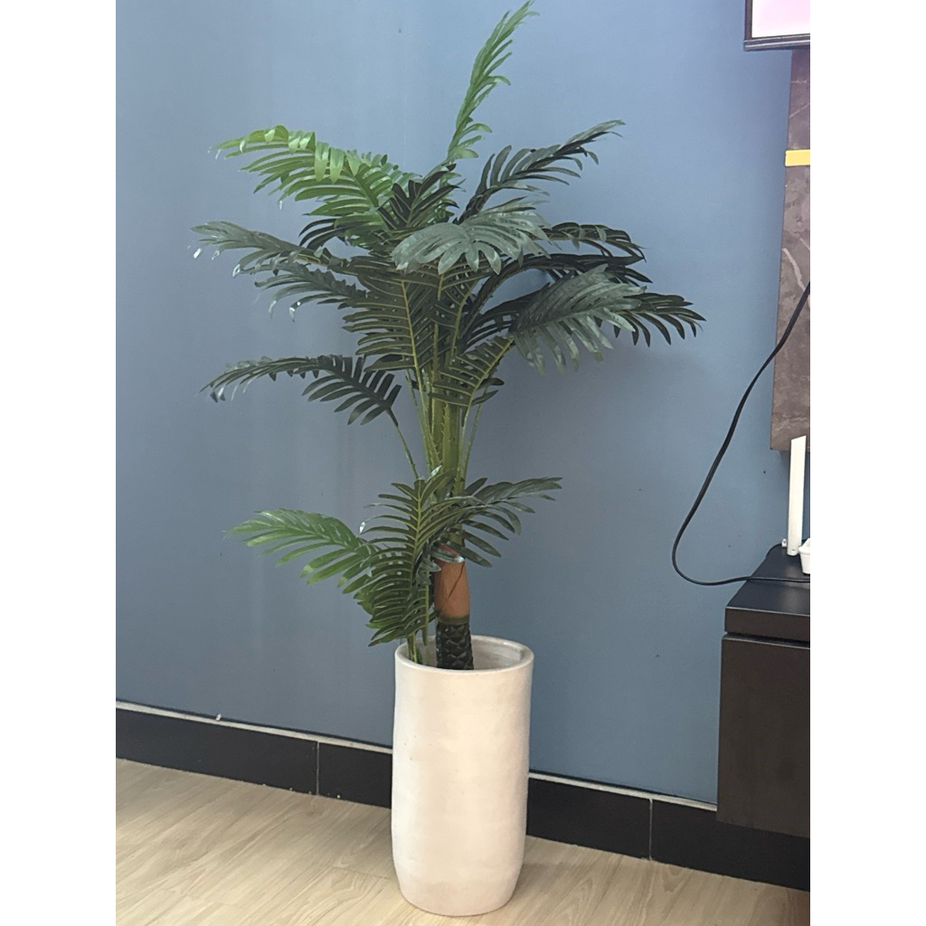 Bunga Palsu Palem Pot