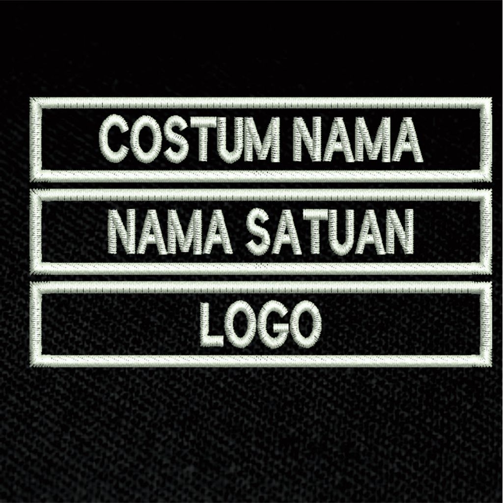 BORDIR NAMA/ BET NAMA /NAME TAG/ BORDIR NAMA KOMPUTER