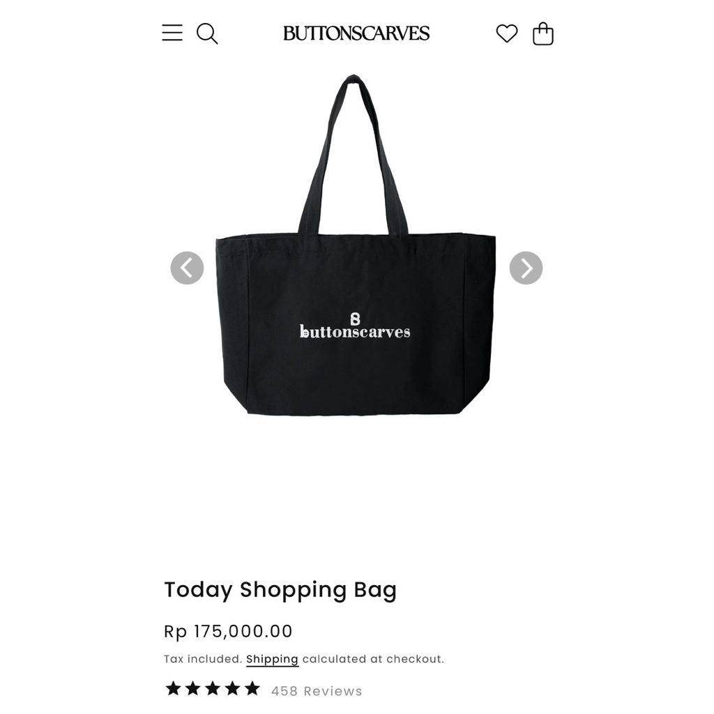buttonscarves shopping bag