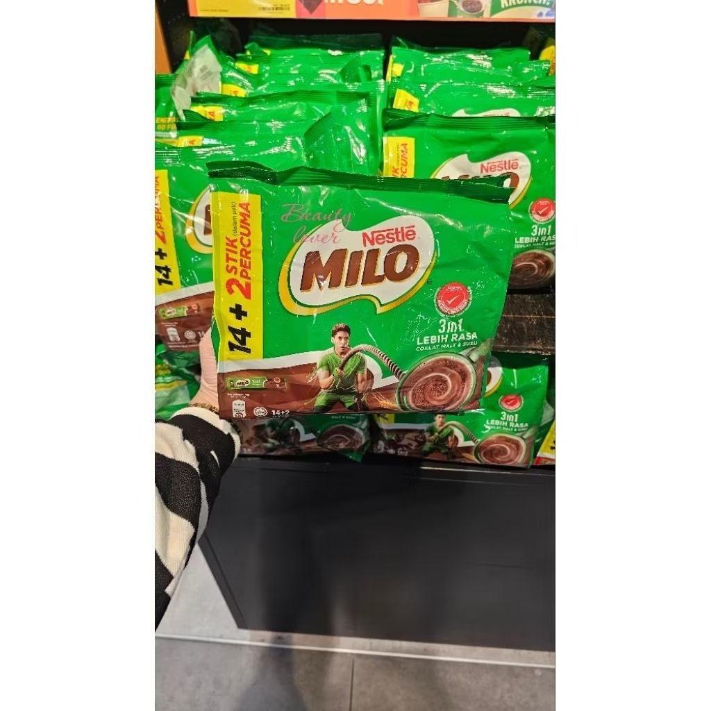 milo malaysia 3 in 1 (sachet) 14+2 sachet