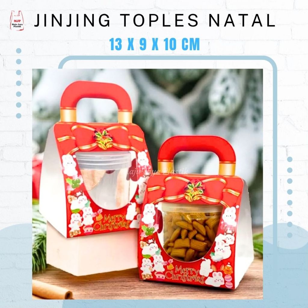 Kotak Toples Natal Jinjing – Christmas Box Hampers Kue Kering 300–600ml