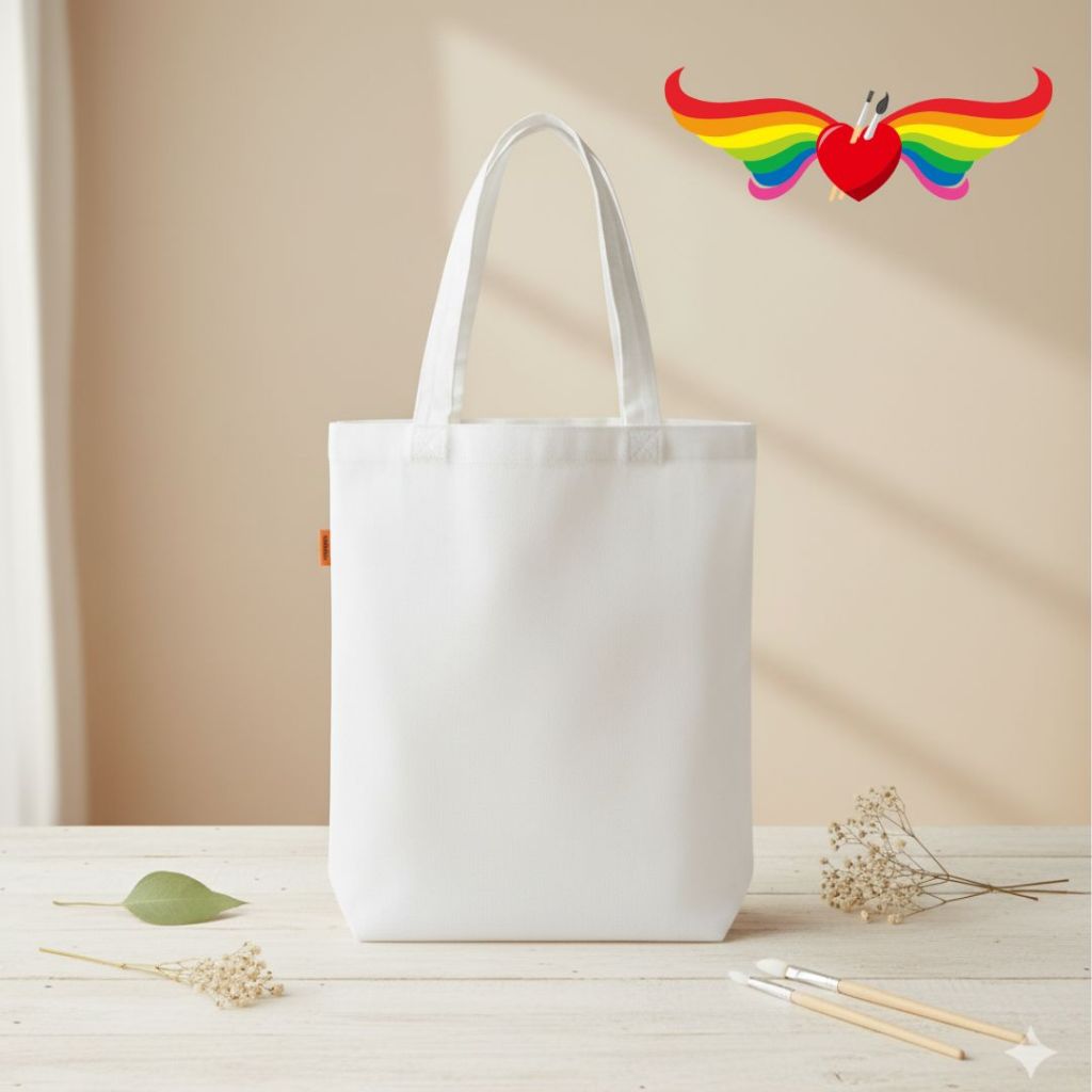 TAS KANVAS LUKIS POLOS AKSRITEX, tas kanvas, tas canvas, totebag, tote bag, tas kanvas wanita, tas c