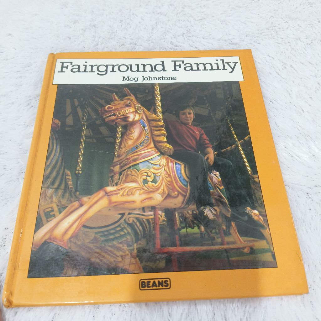 Vintage book buku anak lucu hard cover Fairground family