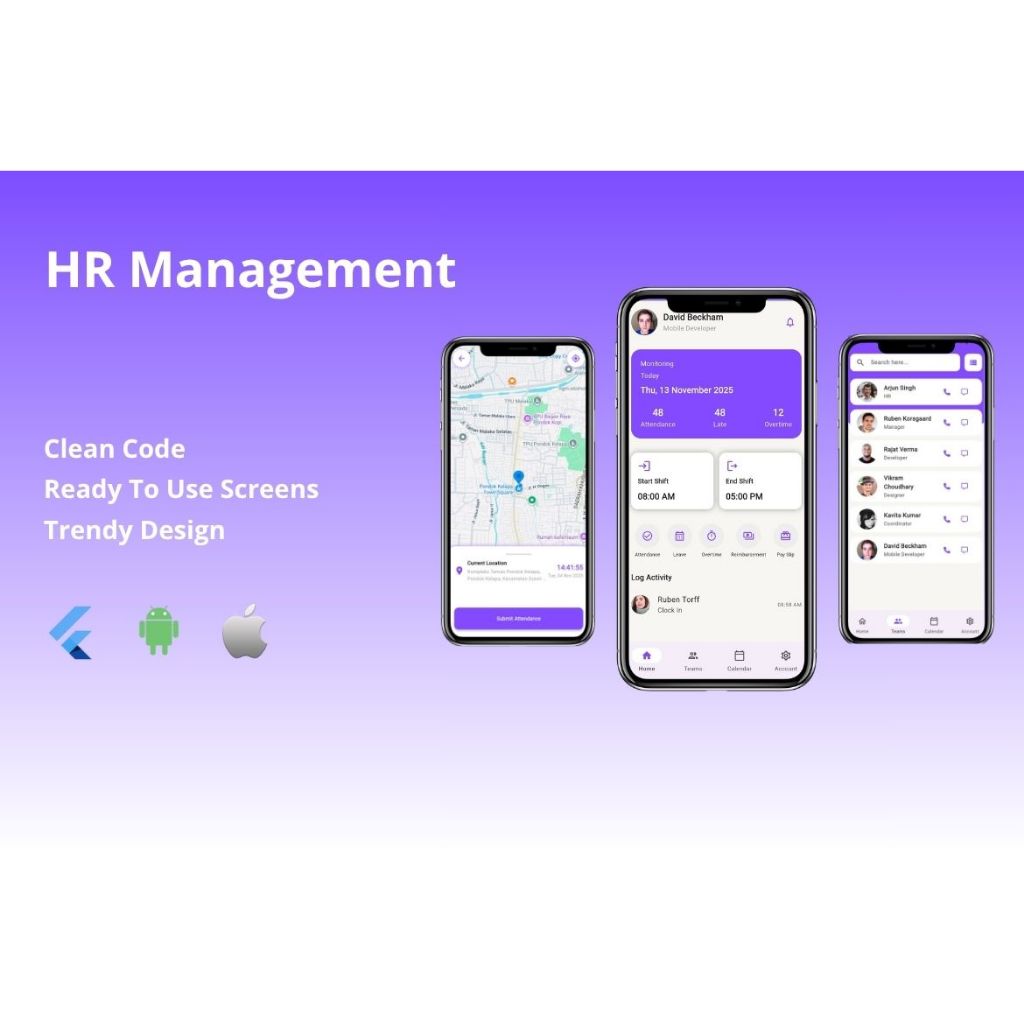 Source Code HR Management - Flutter Mobile Template