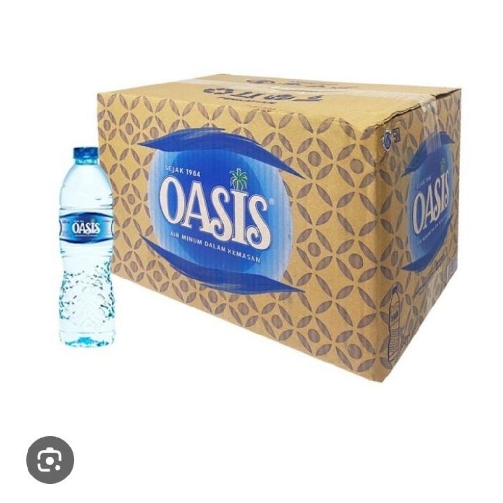 Oasis Air Mineral Botol 600 ml 1 Dus Isi 24 Pcs