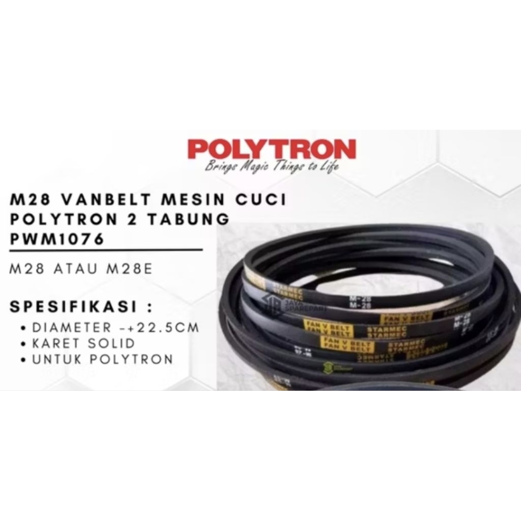 Van-belt M28e Vbelt mesin cuci VBELT M28E V-BELT MESIN CUCI M-28E V BELT M 28 M 670 M28E