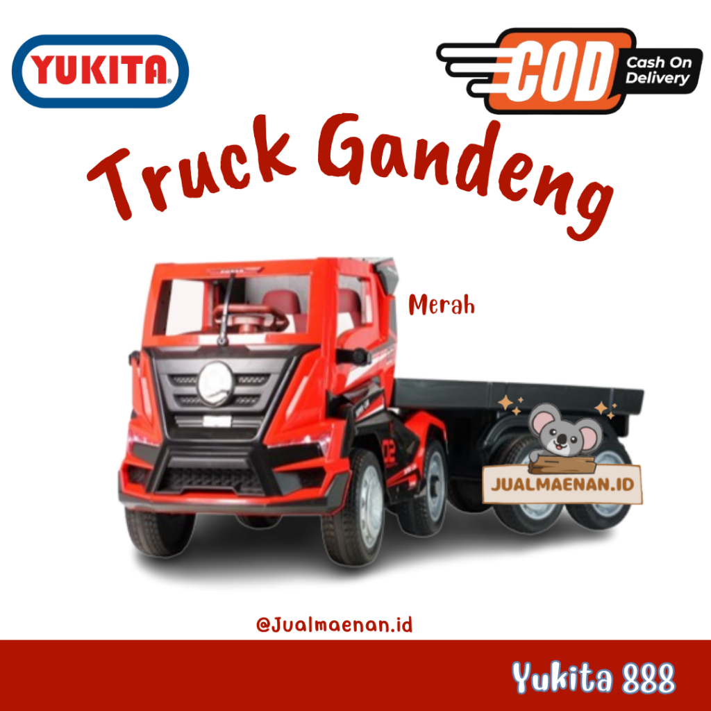 Mainan Anak Maenan Mobilan Aki Truk Trailer Anak Mobilan Aki Bisa Duduk Yukita 888