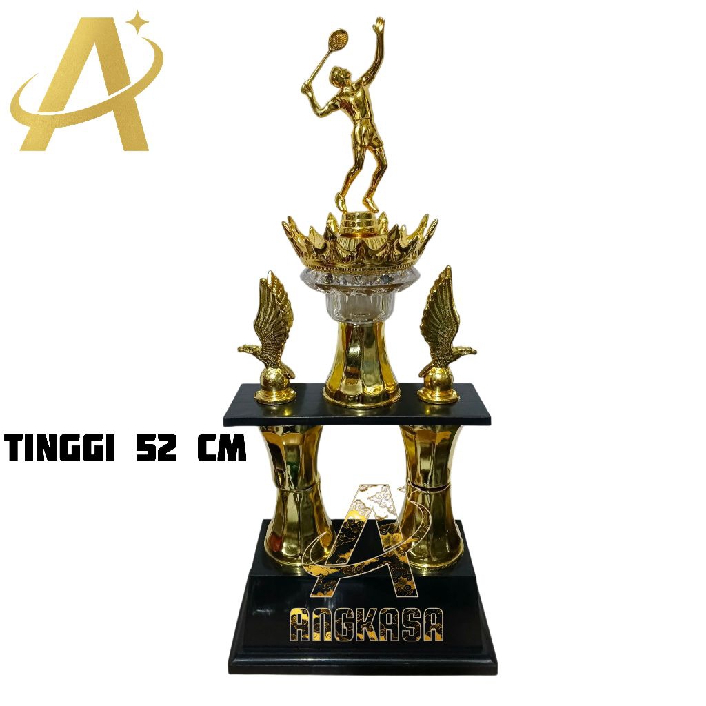 Trophy badminton kaki 2 satuan patung 233 R2