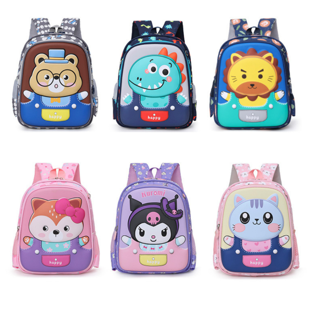 [MONA] Tas Ransel / Tas Ransel Anak Sekolah PAUD/TK Motif Kartun Timbul Premium - M0317