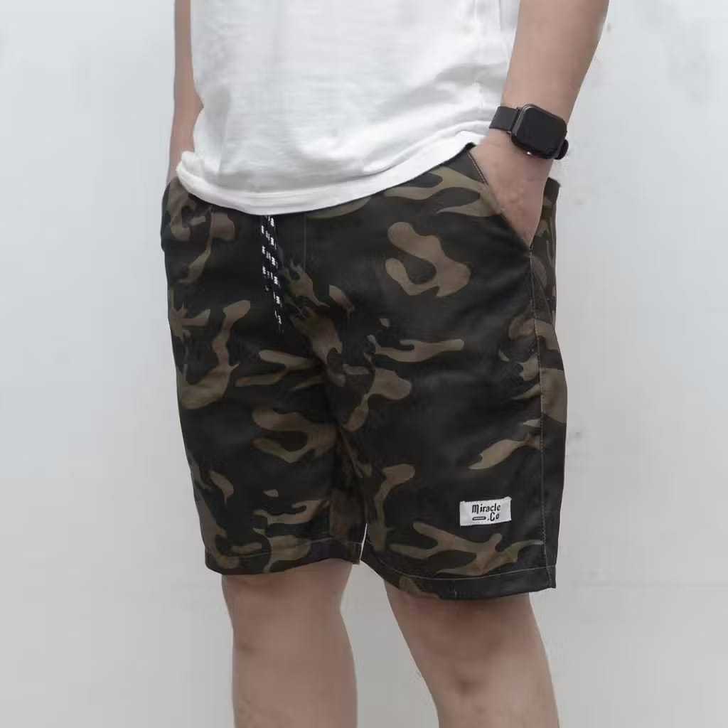 CELANA PENDEK CHINOS MOTIF DORENG ARMY PRIA /CELANA DORENG PRIA