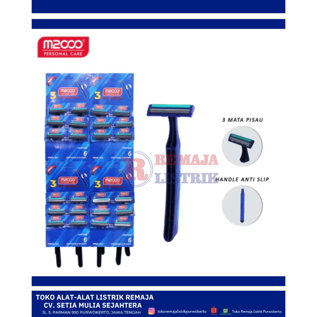 Garuk Pencukur MATA 3 M-2000 per hanger 24 pcs