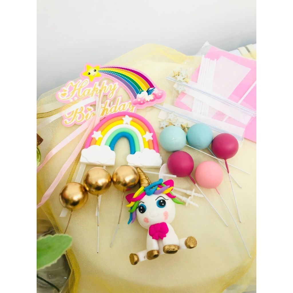 MAINAN UNICORN/MAINAN UNICORN PELANGI/HIASAN ULANG TAHUN