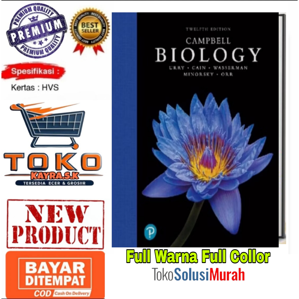 Buku Biology Campbell 12th Edition (English Edition) / Campbell Biology 12th Edition Terlaris