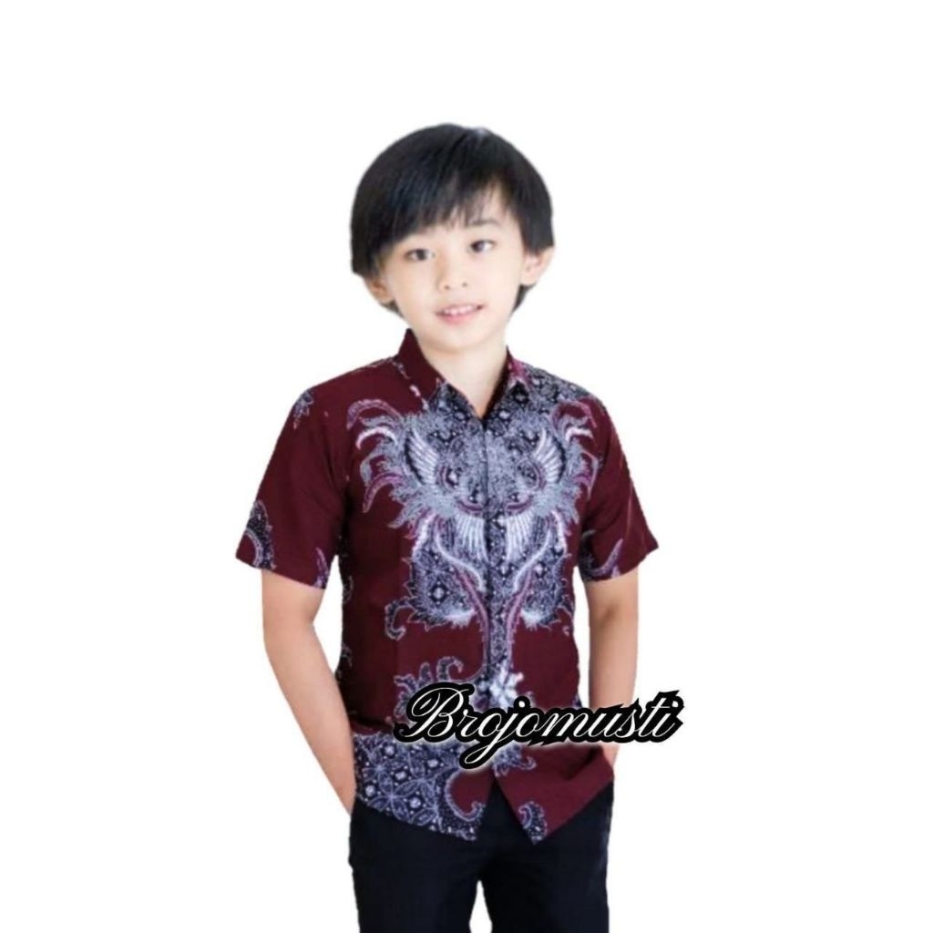Bella_fashions21 baju batik anak cowok 1-12 tahun hem anak laki laki atasan anak cowok murah nyaman