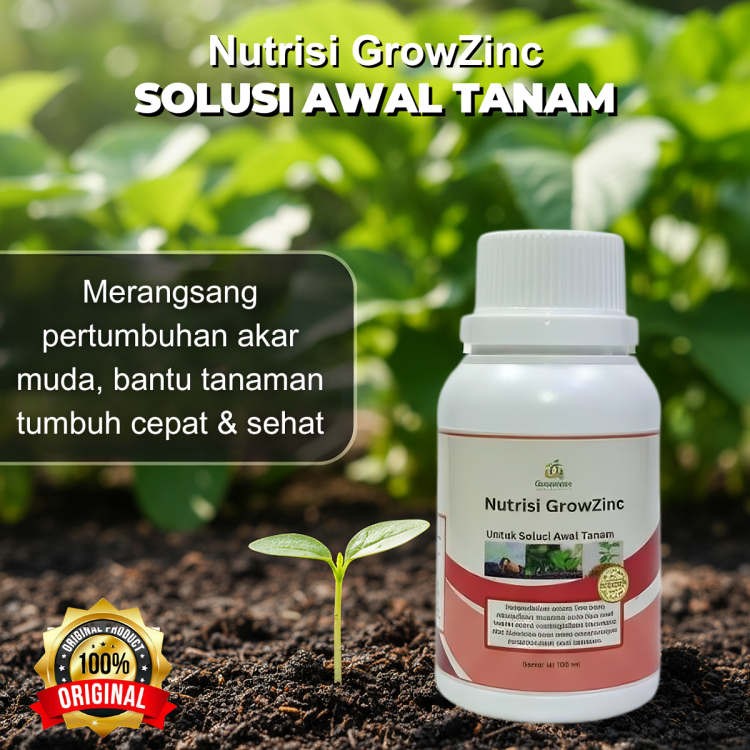Pupuk Nutrisi Growzinc 100ml Solusi Awal Tanam Perangsang Akar Tanaman Bunga Sayur Buah Dan Lain Nya