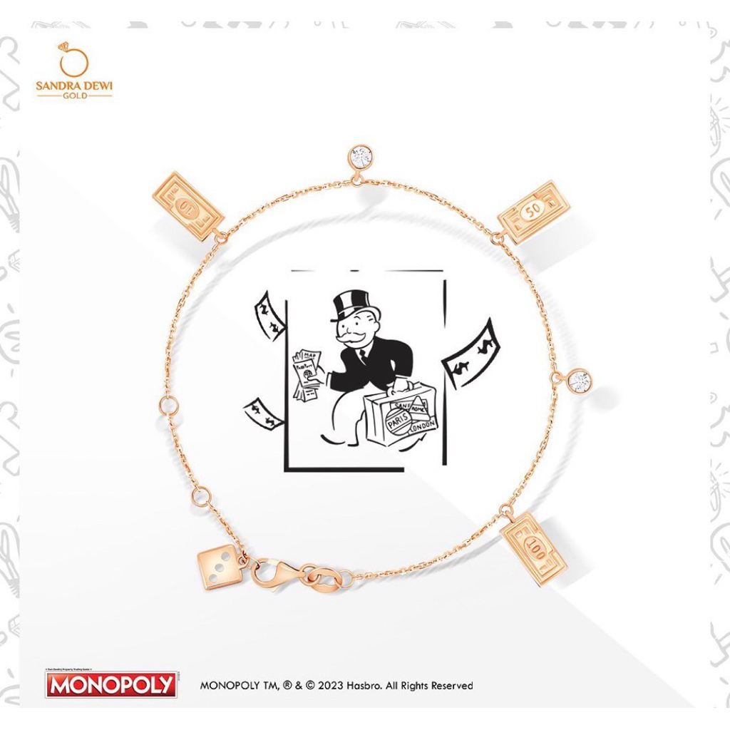 Sandra Dewi Gold Gelang Monopoli 18k